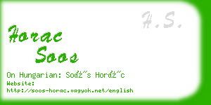 horac soos business card